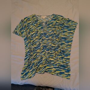 MICHAEL Michael Kors Silver Chain Flutter Sleeve Tunic Womens Size S/M